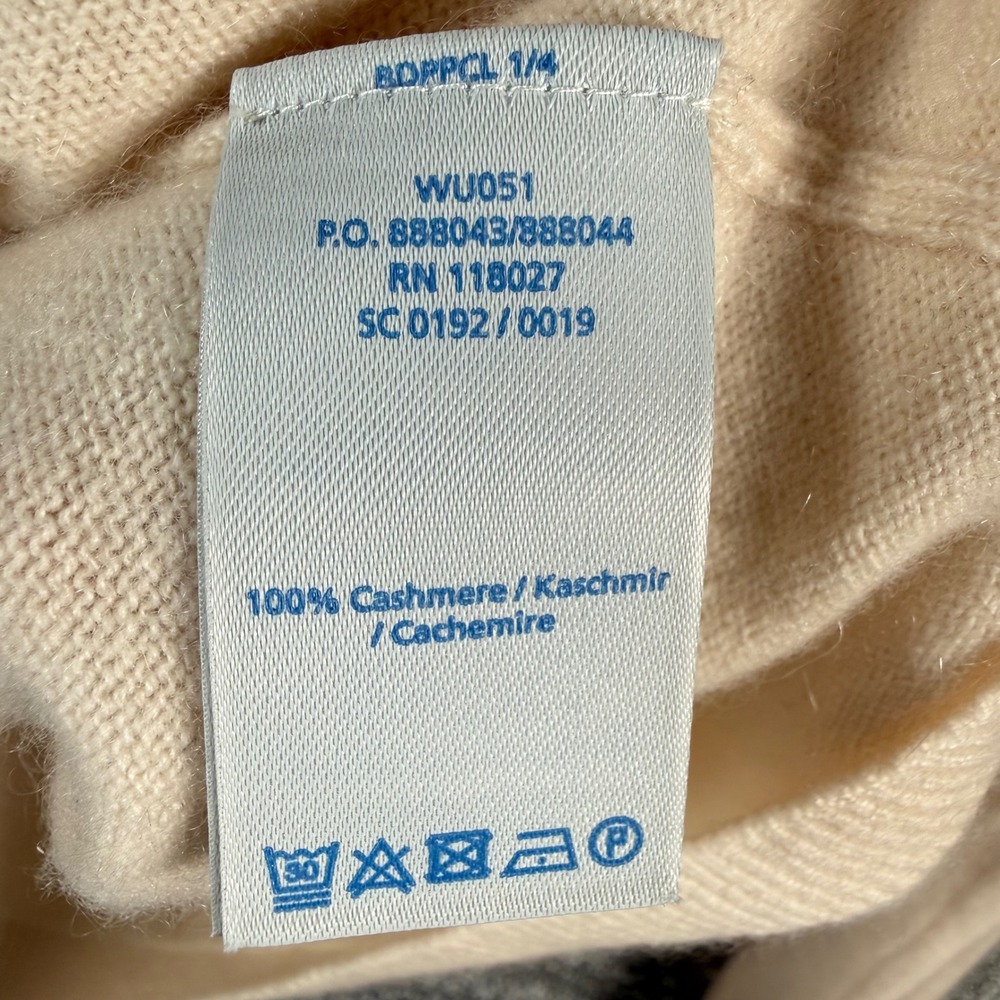 Boden Cashmere V-Neck Cardigan Women 12 Cream‎ Button Front Knit Soft Luxury - Picture 3 of 6